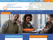 Tablet Screenshot of haute-ecole-coaching.com